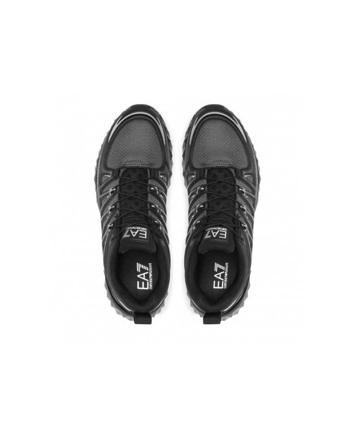 EA7 Armani Sneakers Uomo X8X055 XK224 A-ET Scarpe Eco Pelle Nere Q2...