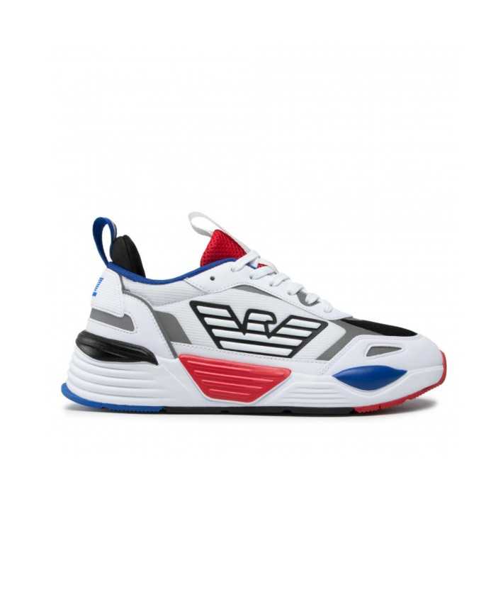 sneakers multicolor da uomo con logo stripes gommato in rilievo | EA7 sneakers multicolor da uomo con logo stripes gommato in rilievo | EA7