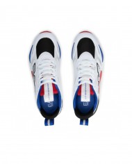 sneakers multicolor da uomo con logo stripes gommato in rilievo | EA7