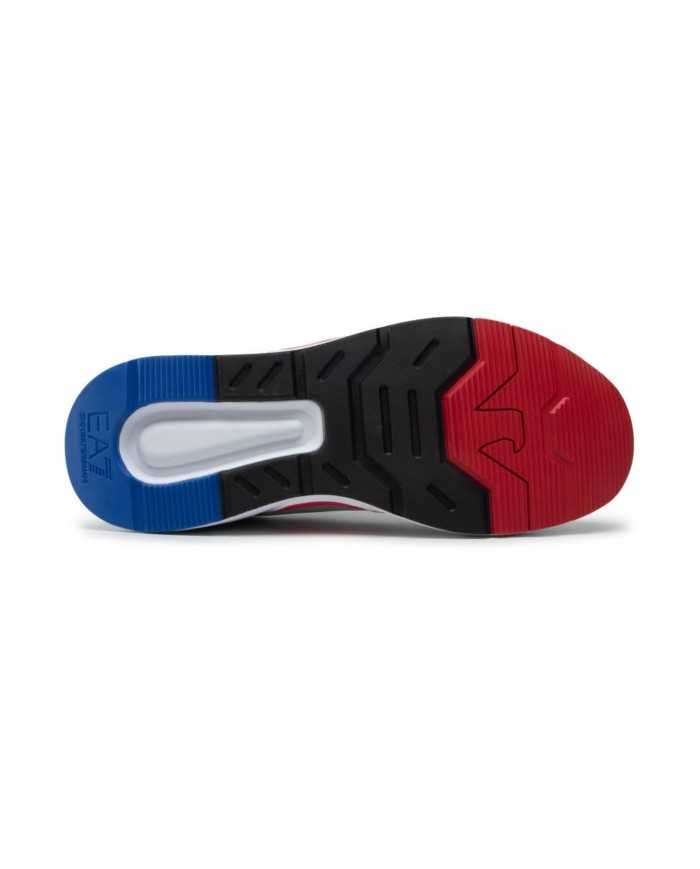 sneakers multicolor da uomo con logo stripes gommato in rilievo | EA7