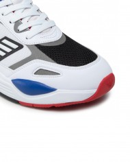 sneakers multicolor da uomo con logo stripes gommato in rilievo | EA7
