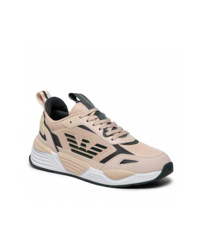 sneakers sand dollar/green garden da uomo con logo stripes | EA7 sneakers sand dollar/green garden da uomo con logo stripes | EA7