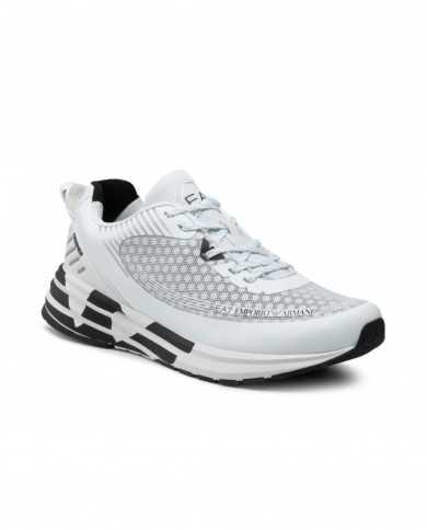 sneakers running white/black da uomo con logo su intersuola | EA7