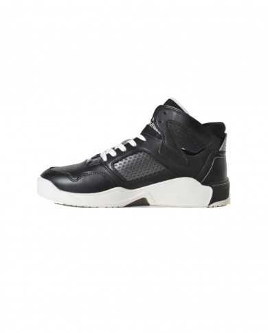sneakers stile basket nero e bianche da uomo con vari loghi | EA7 sneakers stile basket nero e bianche da uomo con vari loghi | EA7