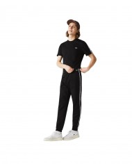 pantaloni neri da uomo con logo coccodrillo e stripes | LACOSTE pantaloni neri da uomo con logo coccodrillo e stripes | LACOSTE