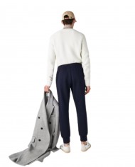 pantaloni tuta blu navy da uomo con coccodrillo ricamato | LACOSTE