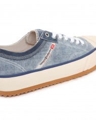 sneakers light blue e vintage indigo da uomo con logo stripes | DIESEL sneakers light blue e vintage indigo da uomo con logo stripes | DIESEL