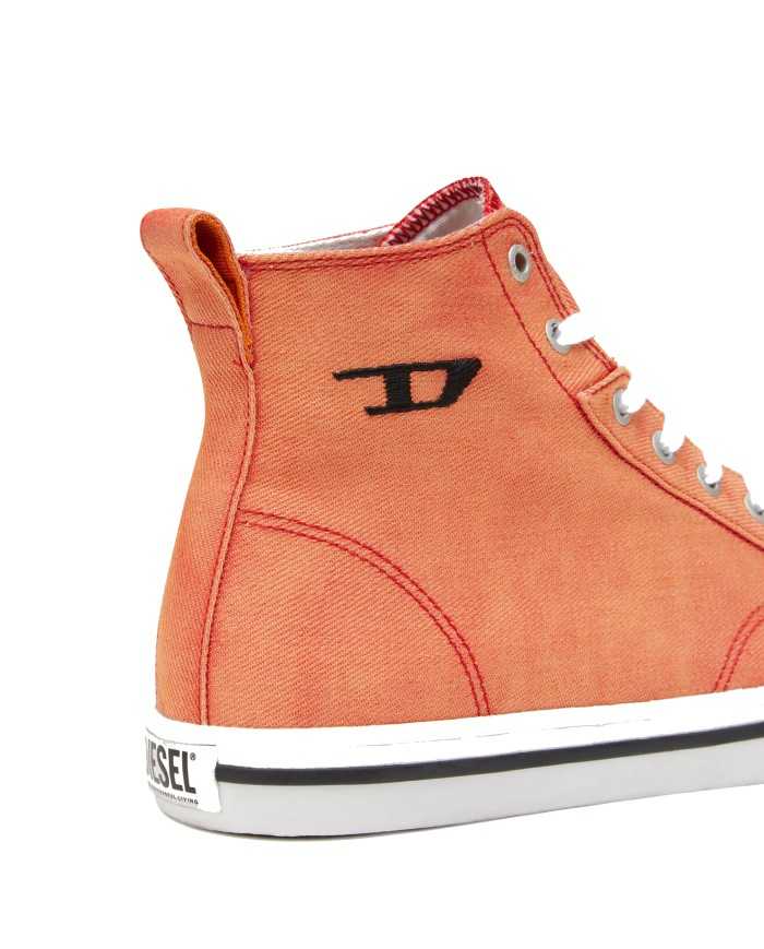 sneakers alte molte lava red con dettagli e logo ricamati | DIESEL sneakers alte molte lava red con dettagli e logo ricamati | DIESEL
