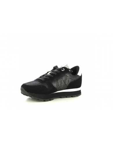 SUN68 Sneakers Donna Z29209 A-TI Scarpe Pailettes Camoscio Nere Nuo...