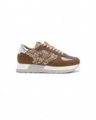 sneakers beige da donna con dettaglio in pailettes | SUN68 sneakers beige da donna con dettaglio in pailettes | SUN68