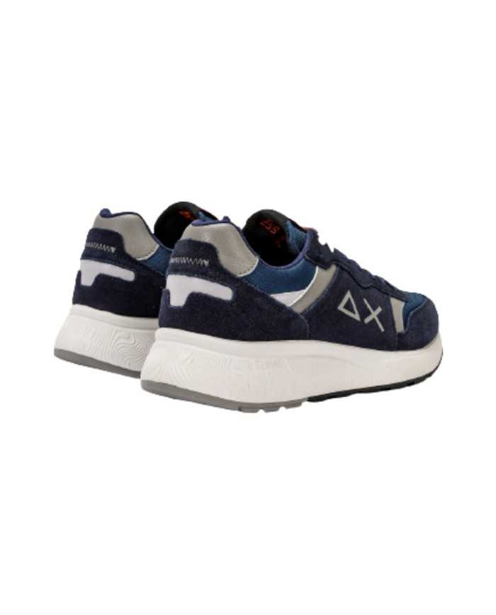 sneakers navy blue da uomo con inserti in tessuto e logo | SUN68 sneakers navy blue da uomo con inserti in tessuto e logo | SUN68