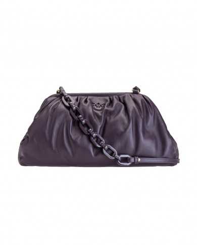 PINKO Borsa Donna 1P22WX A045 MAXI CHAIN A-EE Pouch Full WWAB PURPL...