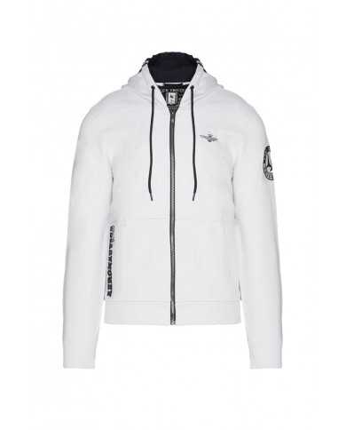 felpa off white da uomo con vari loghi ricamati | AREONAUTICA MILITARE