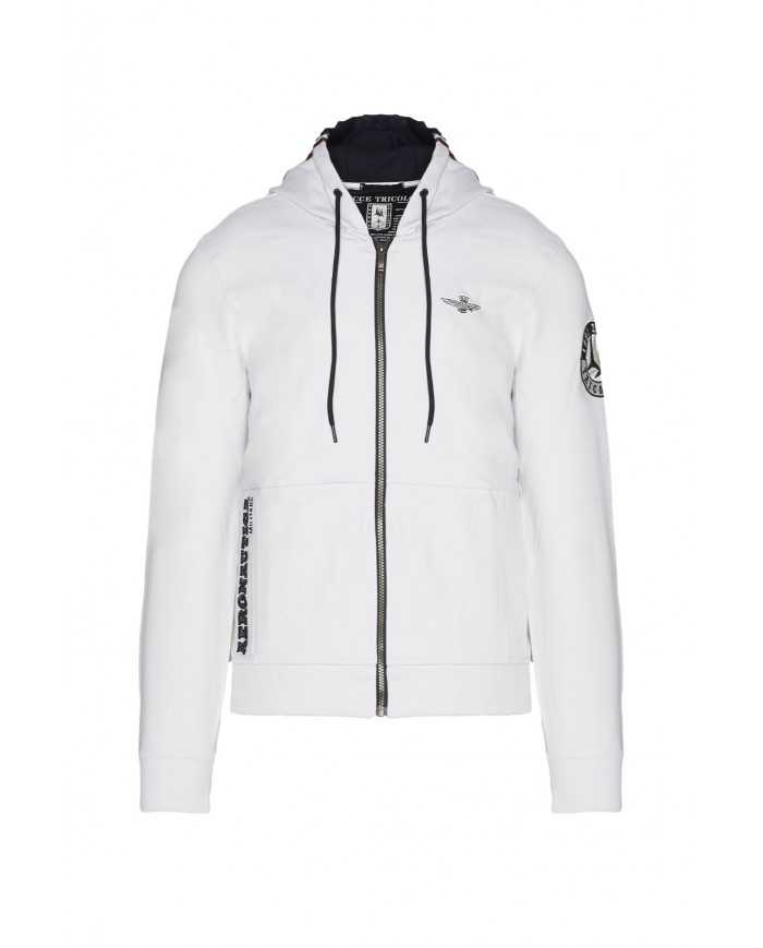 felpa off white da uomo con vari loghi ricamati | AREONAUTICA MILITARE felpa off white da uomo con vari loghi ricamati | AREONAUTICA MILITARE