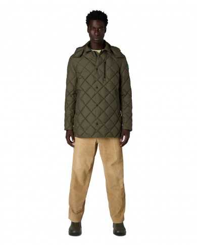 piumino laurel green da uomo logato su manica | SAVE THE DUCK piumino laurel green da uomo logato su manica | SAVE THE DUCK