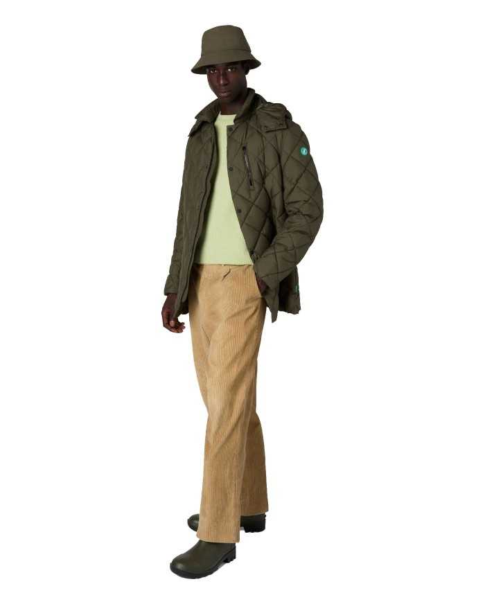 piumino laurel green da uomo logato su manica | SAVE THE DUCK piumino laurel green da uomo logato su manica | SAVE THE DUCK