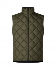 gilet reversibile lauren green uomo trapuntato su lato | SAVE THE DUCK