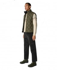 gilet reversibile lauren green uomo trapuntato su lato | SAVE THE DUCK