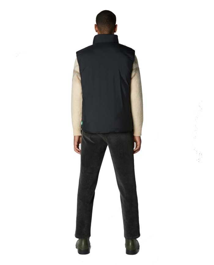 gilet reversibile lauren green uomo trapuntato su lato | SAVE THE DUCK