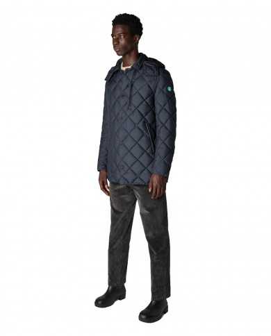 piumino blue black da uomo logato su manica | SAVE THE DUCK piumino blue black da uomo logato su manica | SAVE THE DUCK