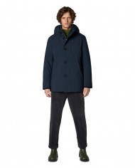 giaccone blue black da uomo impermeabile con bottoni | SAVE THE DUCK