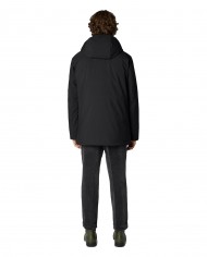 giaccone nero da uomo impermeabile con bottoni | SAVE THE DUCK