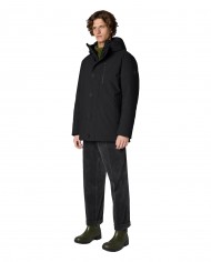 giaccone nero da uomo impermeabile con bottoni | SAVE THE DUCK