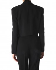 giacca spencer nero limousine da donna con spalle costruite | PINKO