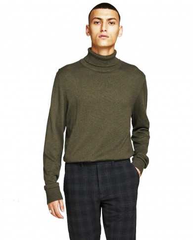 JACK & JONES Maglia Uomo 12157417 EMIL A-EE Misto Cotone Dolcevita ...