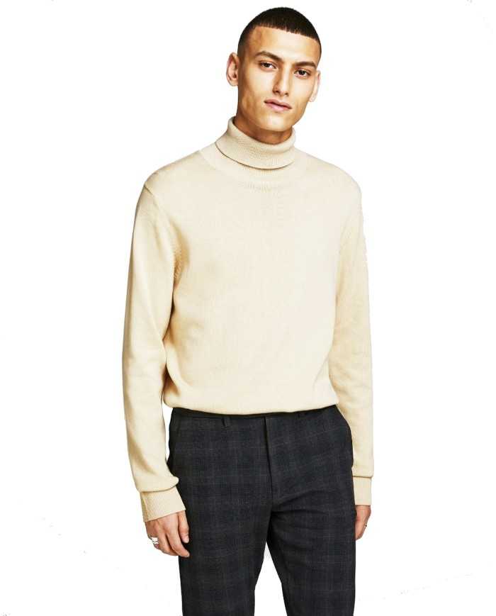 JACK & JONES Maglia Uomo 12157417 EMIL A-EE Misto Cotone Dolcevita ...