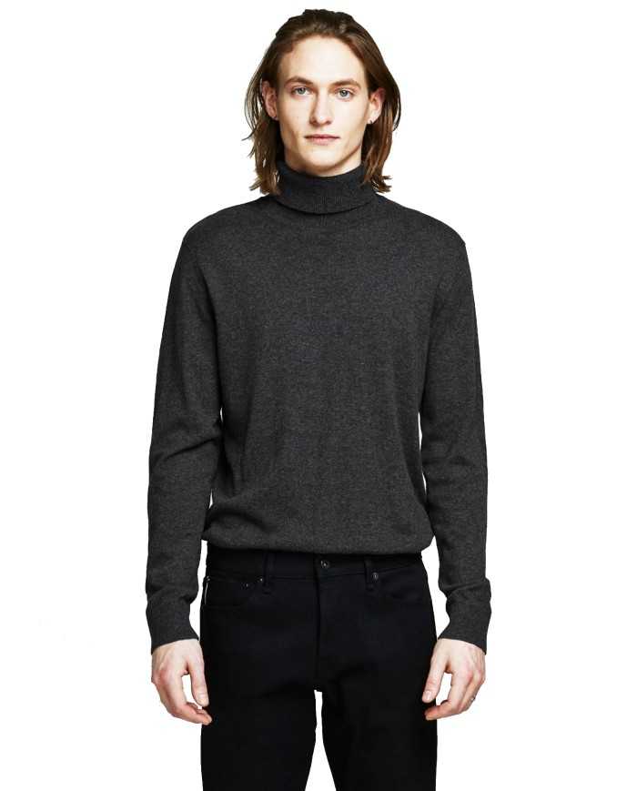 JACK & JONES Maglia Uomo 12157417 EMIL A-EE Misto Cotone Dolcevita ...