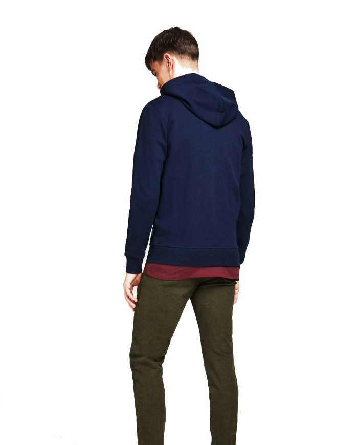 JACK & JONES Felpa Uomo 12181901 BASIC SWEAT ZIP A-EE Cotone Spazzo...