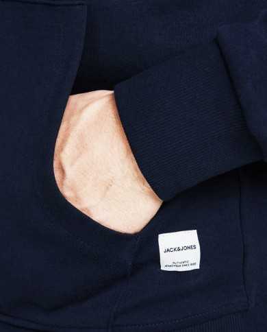 JACK & JONES Felpa Uomo 12181901 BASIC SWEAT ZIP A-EE Cotone Spazzo...