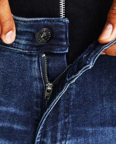 JACK & JONES Jeans Uomo 12188522 GLENN A-EE Cotone Biologico slim f...