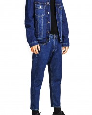 JACK & JONES Jeans Uomo 12195875 FRANK LEEN A-EE TENCEL Lyocell vit...