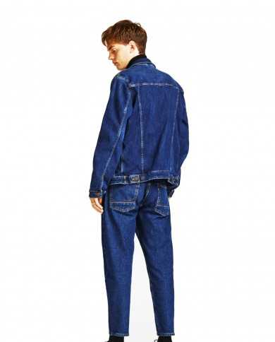 JACK & JONES Jeans Uomo 12195875 FRANK LEEN A-EE TENCEL Lyocell vit...