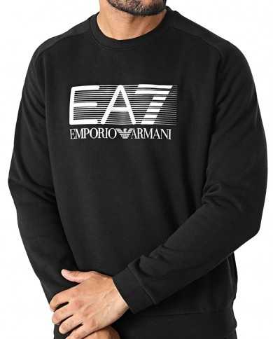 tuta con felpa e pantalone da uomo logati con dettagli stripes | EA7