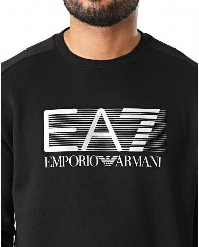 tuta con felpa e pantalone da uomo logati con dettagli stripes | EA7