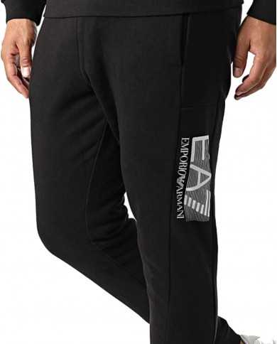 tuta con felpa e pantalone da uomo logati con dettagli stripes | EA7