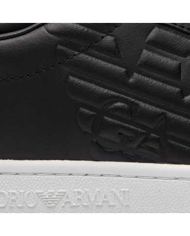 sneakers nere da uomo con suola bianca e maxi logo in rilievo | EA7
