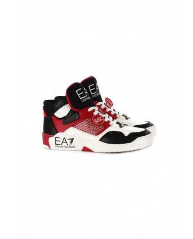 sneakers alte basket racing red/black/white da uomo logate | EA7