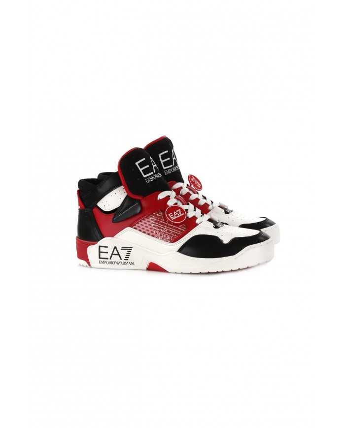 sneakers alte basket racing red/black/white da uomo logate | EA7 sneakers alte basket racing red/black/white da uomo logate | EA7