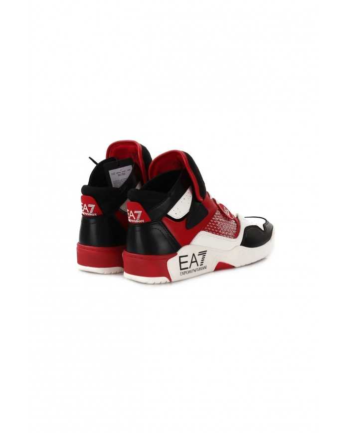 sneakers alte basket racing red/black/white da uomo logate | EA7 sneakers alte basket racing red/black/white da uomo logate | EA7
