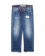 jeans boyfriend cropped samuel donna con label e nastro | ROY ROGER'S