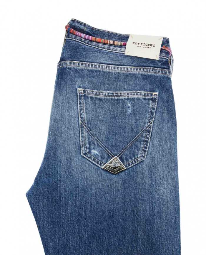 jeans boyfriend cropped samuel donna con label e nastro | ROY ROGER'S jeans boyfriend cropped samuel donna con label e nastro | ROY ROGER'S