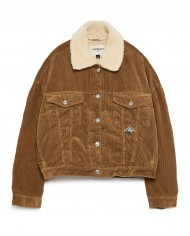 giacca cognac da donna con label logata sul petto | ROY ROFGER'S giacca cognac da donna con label logata sul petto | ROY ROFGER'S