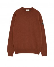 maglia rust da uomo con patch logata in denim su manica | ROY ROGER'S maglia rust da uomo con patch logata in denim su manica | ROY ROGER'S