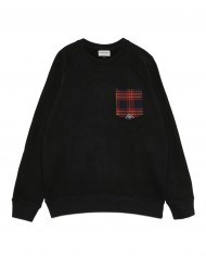 felpa nera da uomo con tasca logata sul petto| ROY ROGER'S felpa nera da uomo con tasca logata sul petto| ROY ROGER'S