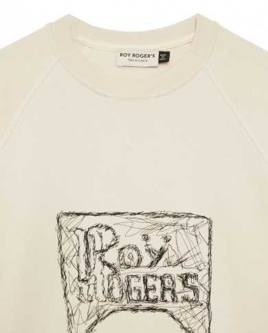 felpa burro da uomo con ricamo logato frontalmente | ROY ROGER'S