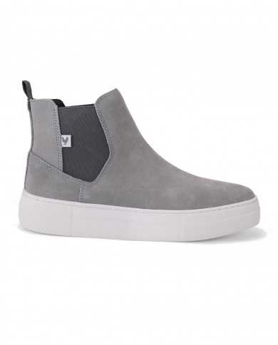 stivaletto gris da donna con etichetta logata sul lato | WALK IN PITAS